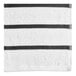 An Oxford charcoal gray pool towel with white stripes.