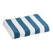 An Oxford blue and white striped pool towel.