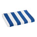 An Oxford Playa royal blue and white striped pool towel.