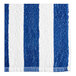 An Oxford Playa Cabana royal blue and white striped pool towel.