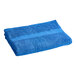 An Oxford German Blue pool towel folded on a white background.