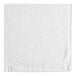 A white Oxford hand towel with a textured edge.