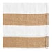An Oxford Playa tan pool towel with white stripes.