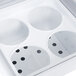 A white Avantco ice cream dipping cabinet with four holes in it.