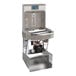 A Zurn Elkay stainless steel water bottle filling station with a drinking fountain.