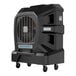 A black Portacool Apex 2000 portable air cooler with wheels.