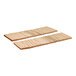 Two pieces of brown paper.