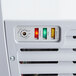 An Avantco flat top display ice cream freezer with a white background.