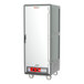 A grey Metro C5 heated holding cabinet with a white door.