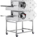A Lincoln Impinger II double stacked conveyor oven with two ovens on a metal rack.