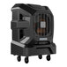 A black Portacool portable air cooler on wheels with a metal grate.