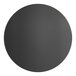 A close-up of a black Lancaster Table & Seating Alloy Series outdoor table top with a white border.