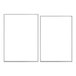 Two white rectangular door gaskets.