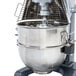 A Vollrath 40 quart metal bowl for a commercial floor mixer.