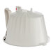 A white plastic Bunn tea funnel assembly with a handle.