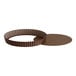 A brown round fluted Gobel tart pan with a removable bottom.