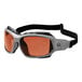 Ergodyne Skullerz LOKI safety spoggles with copper lenses and a matte gray frame with an elastic strap.