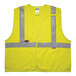 An Ergodyne hi-vis lime green safety vest with reflective stripes.