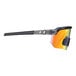 Ergodyne Skullerz AEGIR safety glasses with a clear smoke frame and orange mirrored lenses.