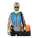 A man wearing an Ergodyne Chill-Its evaporative cooling vest and hard hat.