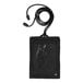 An Ergodyne Squids black ID badge holder with a cord.