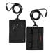 Two black Ergodyne Squids Wallet ID / Badge Holders with cords attached.