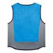 An Ergodyne blue and grey PVA cooling vest with black trim.