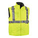 A yellow and black Ergodyne hi-vis jacket with reflective stripes.