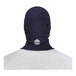 A man wearing an Ergodyne navy fleece balaclava with the hood down.