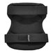 The back of a black Ergodyne ProFlex knee pad with straps.