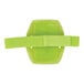 An Ergodyne Squids lime green vinyl arm band with a strap and buckle.