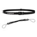 An Ergodyne Squids black belt with a black strap and white text.