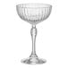 A Bormioli Rocco clear glass wine glass with a stem.