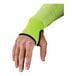 A person wearing Ergodyne ProFlex 18" neon green protective arm sleeves.