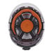 A white Ergodyne Skullerz safety helmet with orange and black straps.