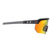 Ergodyne Skullerz AEGIR safety glasses with a matte black frame and orange mirrored lenses.