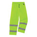 Ergodyne hi-vis lime thermal pants with reflective stripes.