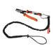 A black and orange Ergodyne Squids tool lanyard with carabiner and cinch loop.