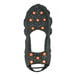 A black Ergodyne TREX ice cleat with orange studs.