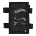 A black Ergodyne arm band with a transparent window and zipper.