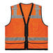 An Ergodyne GloWear orange heavy-duty mesh surveyors vest with reflective stripes.