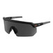 Ergodyne Skullerz AEGIR safety glasses with a matte black and gray frame and smoke lenses.