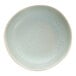 A white stoneware bowl with speckled texture.