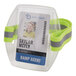 A clear plastic ID card with a yellow strap in an Ergodyne Squids arm band holder.