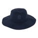 A navy Ergodyne bucket hat with a logo on it.