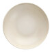 A white bowl with a speckled surface.