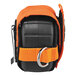 An orange and black Ergodyne tool tethering kit with a black strap and metal buckle.