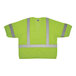 An Ergodyne hi-vis lime mesh safety vest with reflective stripes and tape.