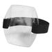 An Ergodyne Squids clear plastic arm band with black straps.