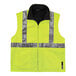 An Ergodyne hi-vis lime winter jacket with reflective stripes.